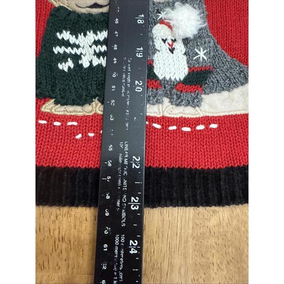 VTG Crazy Horse Claiborne Winter Sweater Sz M Dogs In Sweaters Dog Lover Novelty - Picture 6 of 8